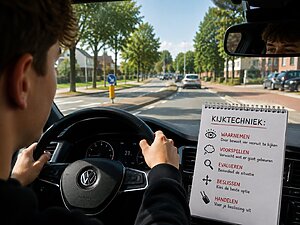 Kijktechniek tijdens het autorijden verbeteren