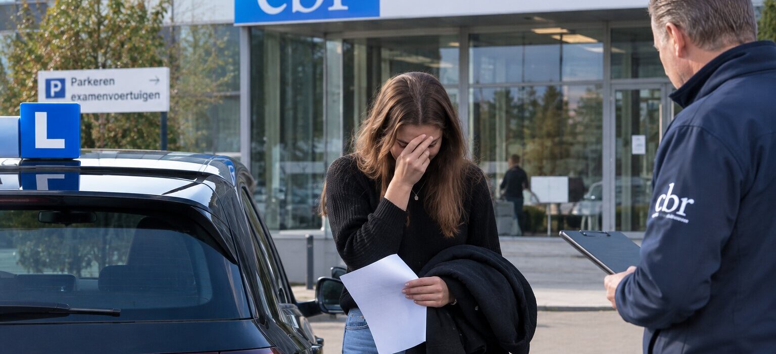 Leerling gezakt voor het rijexamen terwijl de rijlessen goed gingen